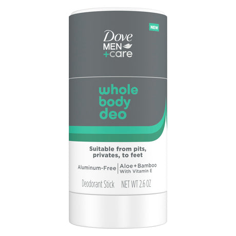 DOVE MEN + CARE Whole Body Deo Aluminum-Free Deodorant Stick Aloe + Bamboo