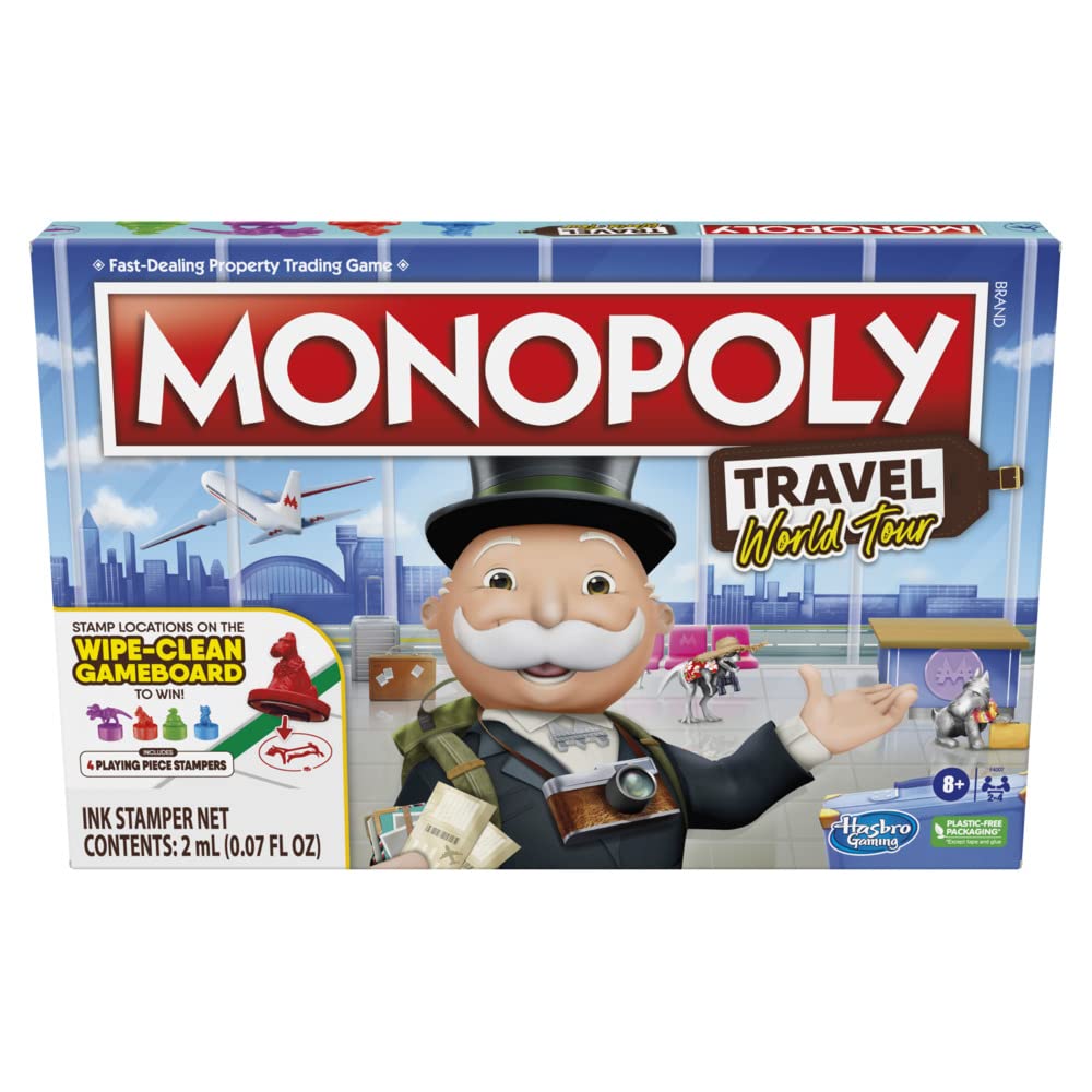 Hasbro Gaming Monopoly Travel World Tour Strategy Board Game