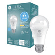 GE LED+ Soft White/Daylight LED Light Bulbs with Remote, 9.5W, No App or Wi-Fi Required, A19