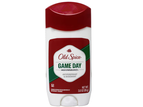 Old Spice High Endurance Anti-Perspirant/Deodorant, Invisible Solid, Game Day, 3 Ounce.
