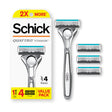 Schick Quattro Titanium Razor, 1 Razor Handle and 4 Cartridges