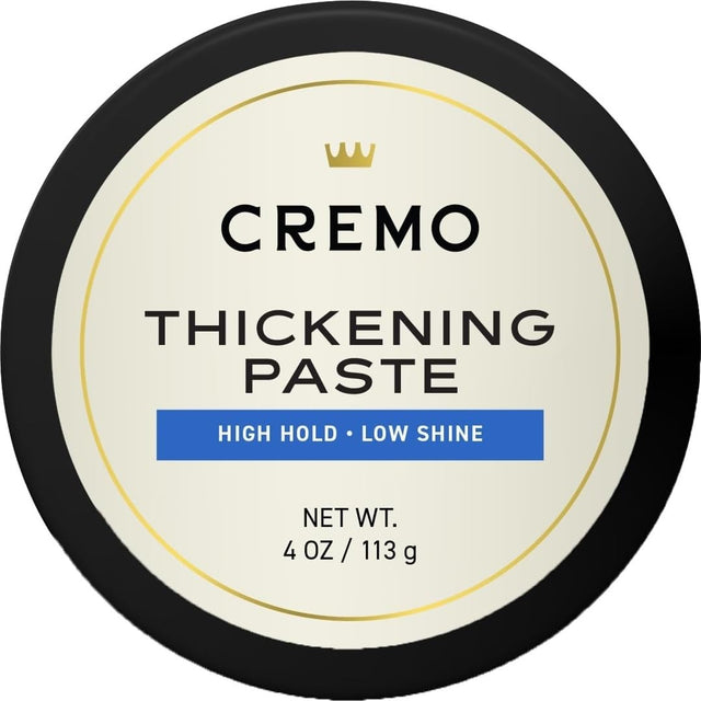 Cremo Thickening Hair Paste, High Hold & Low Shine, 4 oz