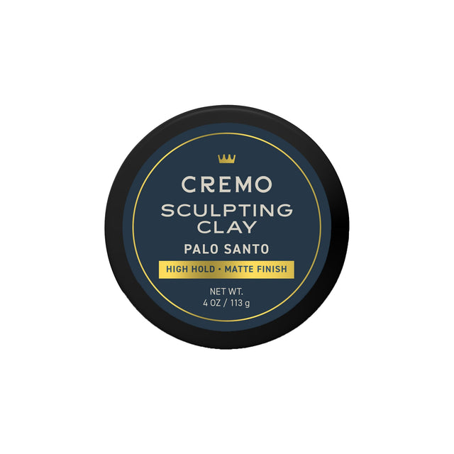 Cremo Sculpting Hair Clay, Palo Santo, High Hold Matte Finish, 4 oz