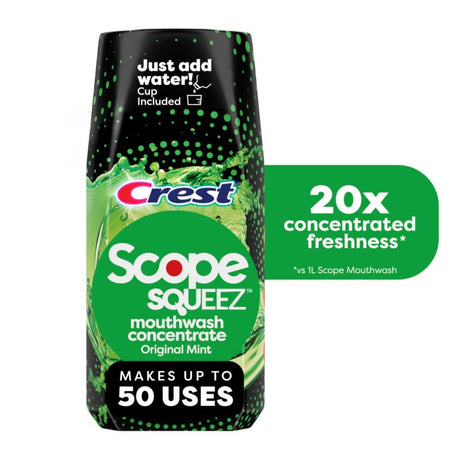 Crest Scope Squeez Mouthwash Concentrate, Original Mint Flavor