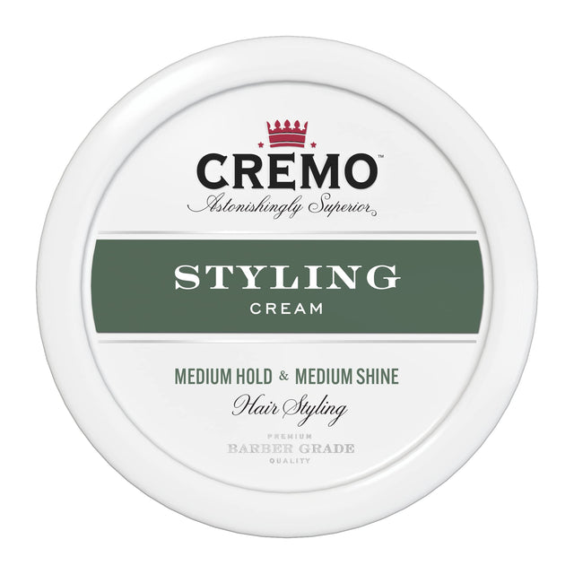 Cremo Hair Styling Cream, Medium Hold & Medium Shine, 4 oz