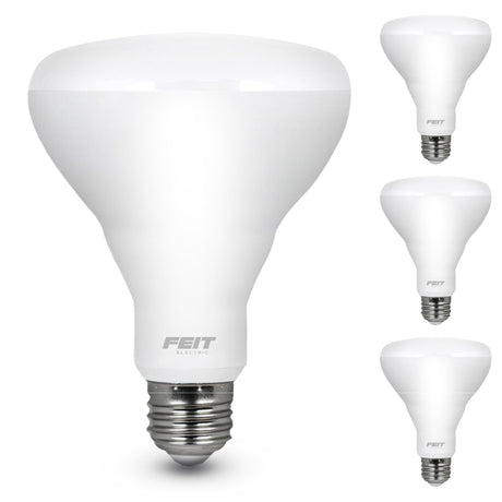 Feit Electric BR30 LED Light Bulbs, 65W Equivalent, 3 Pack, BR30/850/10KLED/3