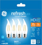 GE Refresh HD Bent Tip Dimmable LED Light Bulbs 4-Pack LED Bulbs