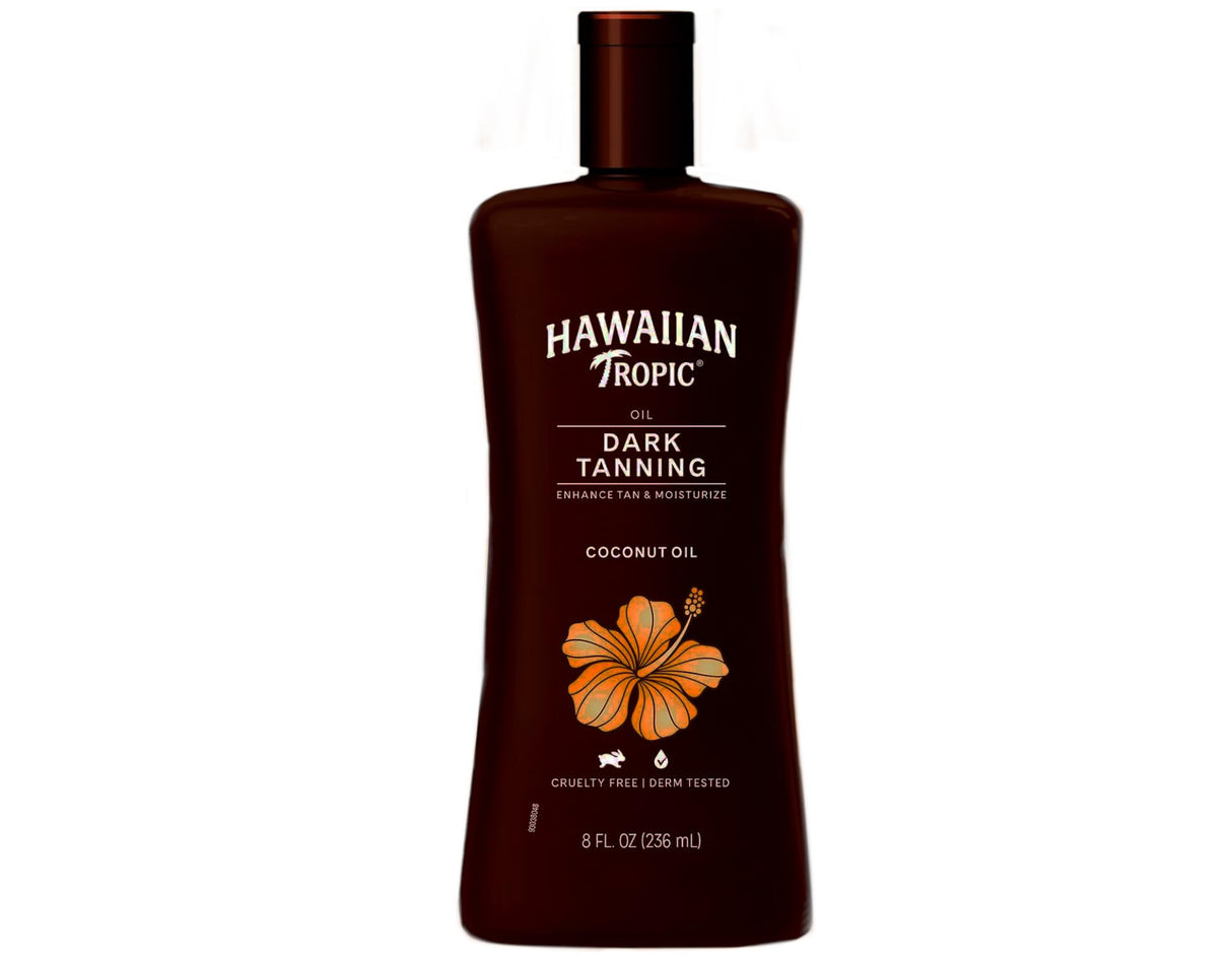 Hawaiian Tropic Dark Tanning Oil Original 8 oz (Pack of 2)