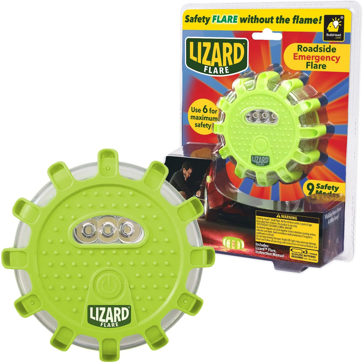 Lizard Flare Flameless LED Road Flares