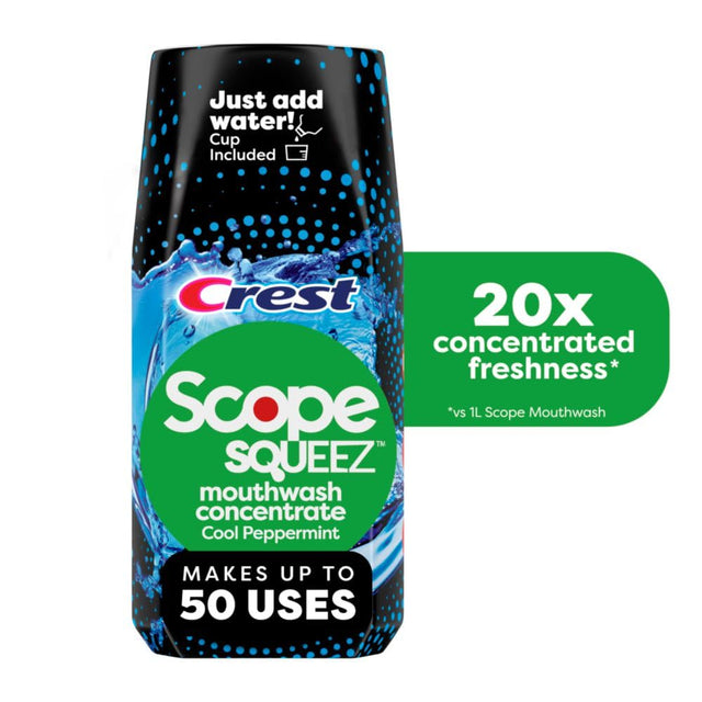 Crest Scope Squeez Mouthwash Concentrate, Cool Peppermint Flavor