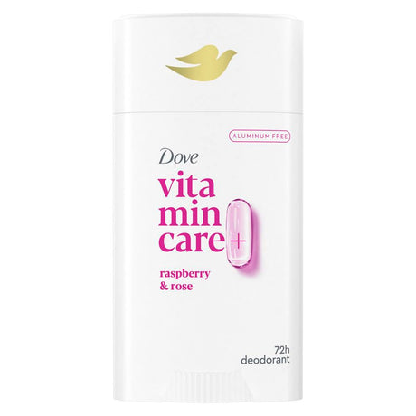 Dove VitaminCare+ Aluminum Free Deodorant Stick Raspberry & Rose