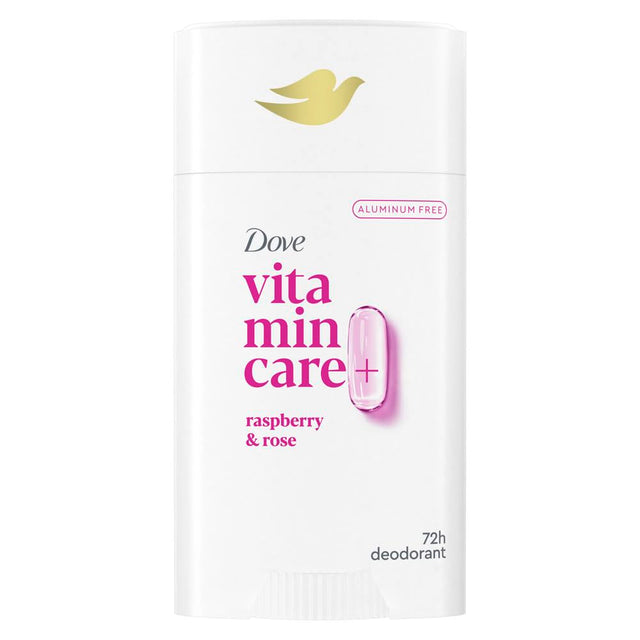 Dove VitaminCare+ Aluminum Free Deodorant Stick Raspberry & Rose