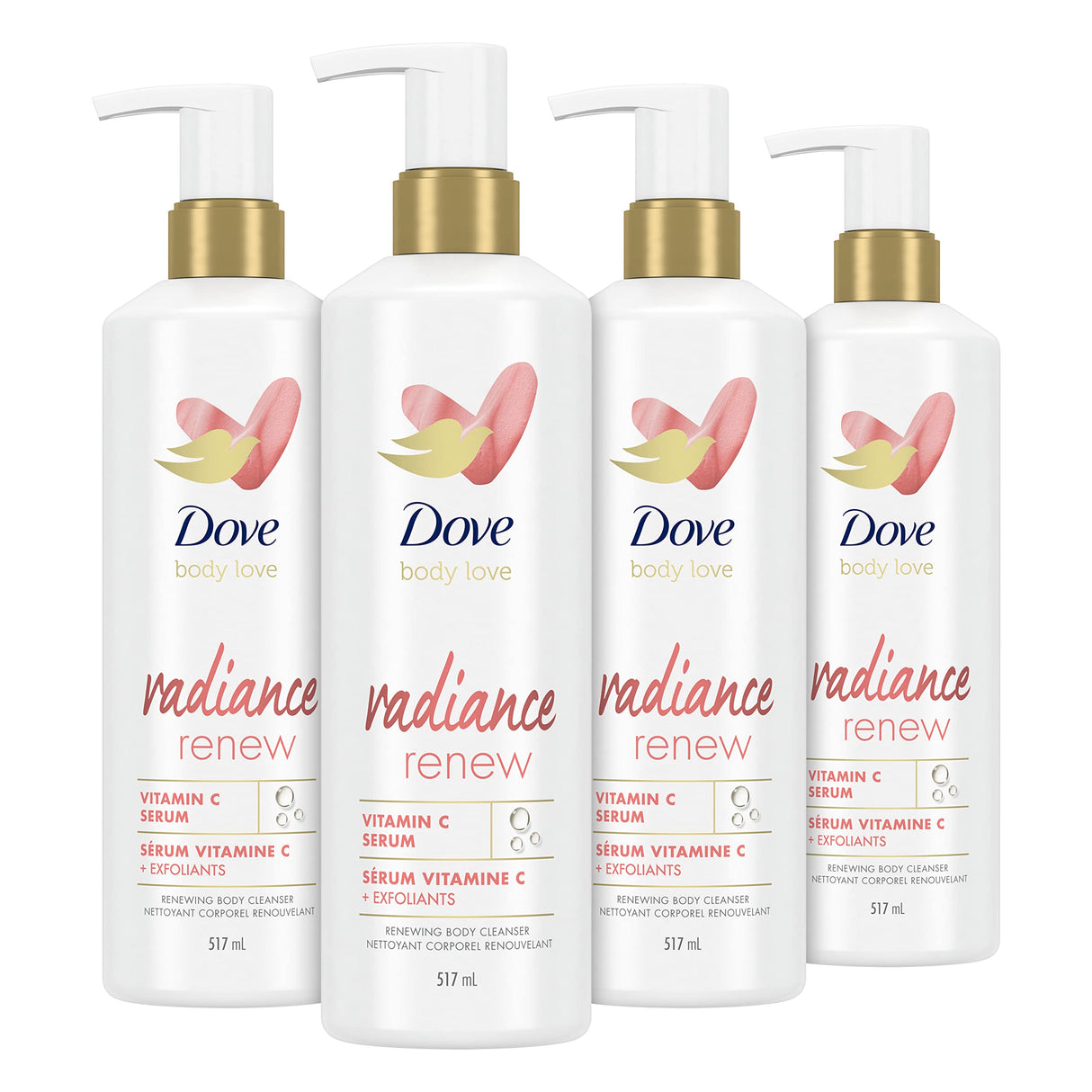 Dove Body Love Body Cleanser Radiance Renew 4 Count 17.5 fl oz