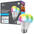 GE CYNC Smart Full Color A19 LED Light Bulb, 60W Replacement, 2-Pack