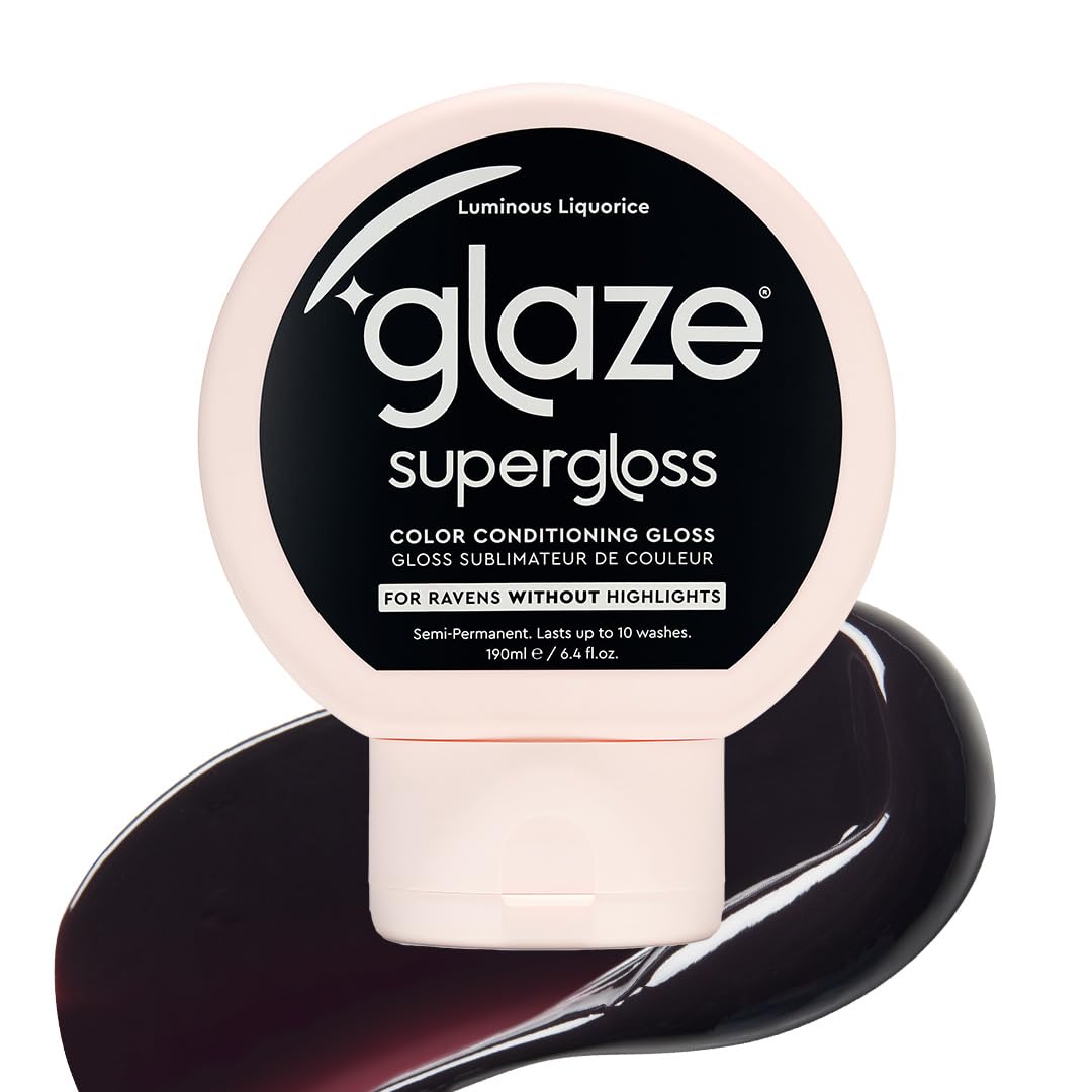 Glaze Conditioning Hair Gloss Tinted Moisturizer for Dark Brown/Black Hair