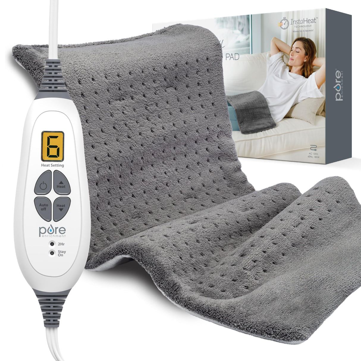 Pure Enrichment® PureRelief® XL Heating Pad - 12" x 24"