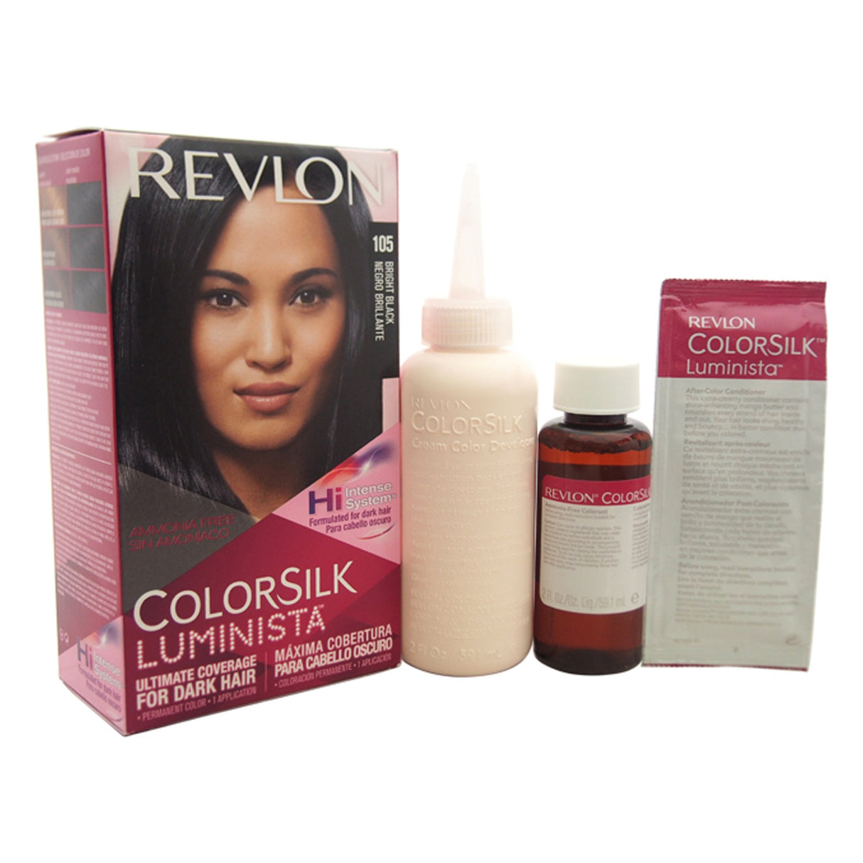 Revlon Colorsilk Luminista Haircolor, Bright Black, 1 Count