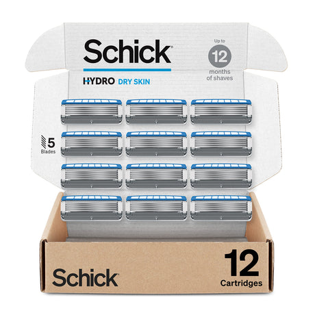 Schick Hydro Dry Skin Razor Refills, 12 Count