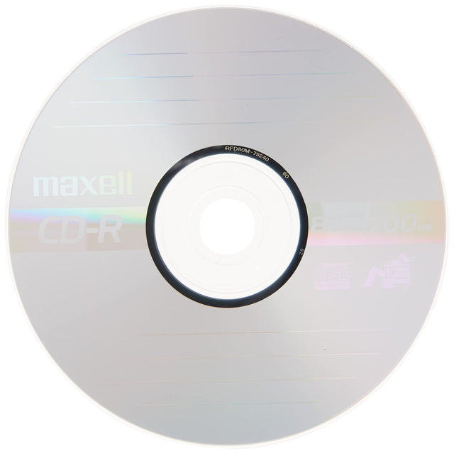 Maxell – MAX648250, Branded CD Recordable Media 50 Pk, Silver