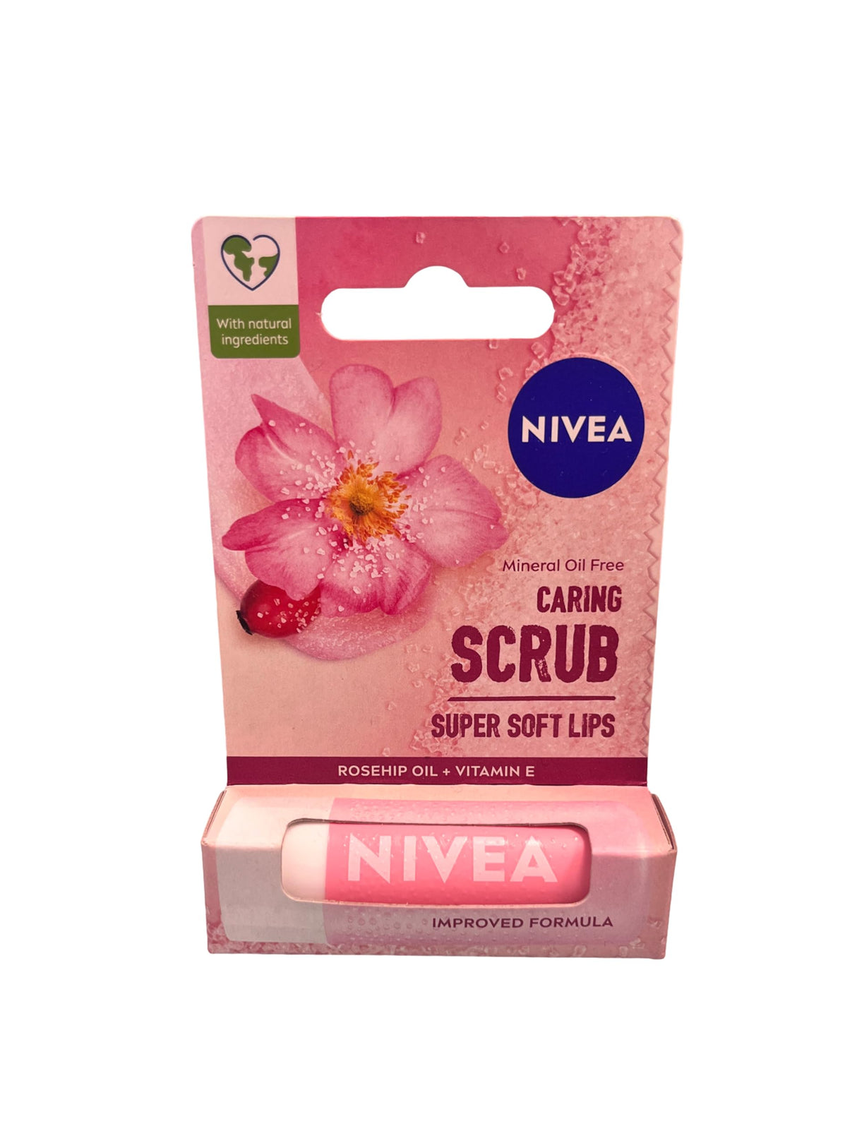 Nivea, Caring Scrub Super Soft Lips, Rosehip Oil + Vitamin E, 0.17 oz
