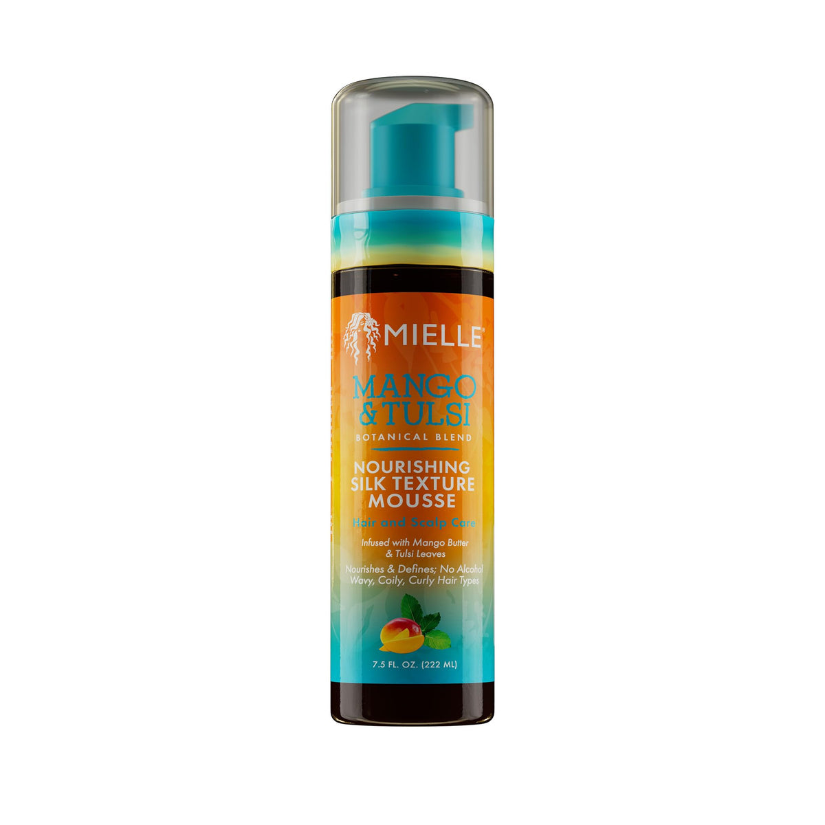Mielle Organics Mango & Tulsi Hair Nourishing Silk Texture Mousse, 7.5 Ounce