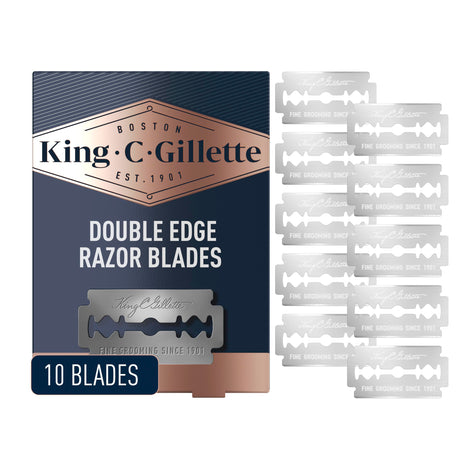 King C. Gillette Double Edge Safety Razor Blades 10 count