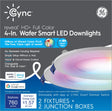 Cync GE Reveal HD+ Wafer Smart LED Downlight Fixture, 4 Inches (2 Pack)