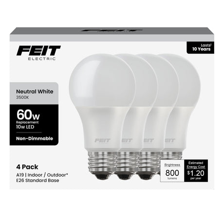 Feit Electric A19 LED Light Bulb, 60W Equivalent
