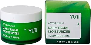YUNI Beauty Facial Moisturizer & Skin Firming Lotion (2oz) Active Calm Face & Neck Firming Cream - Intense, Deep Hydration for Dry Skin - Natural Skin Care, Vegan, Paraben-Free, Cruelty-Free