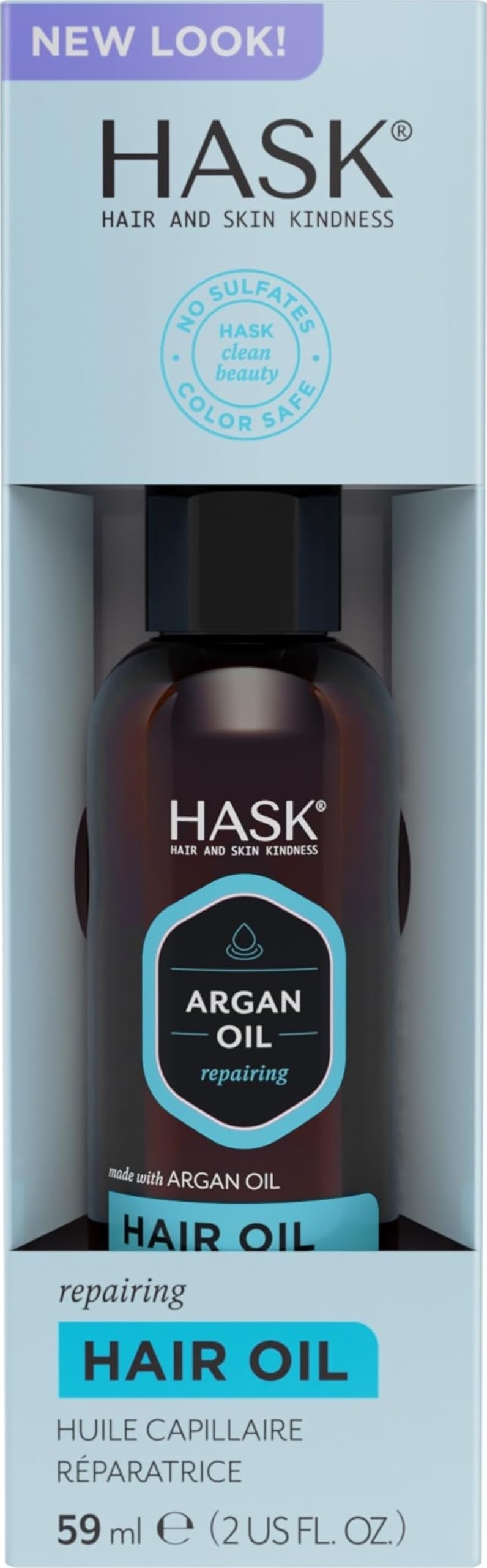 HASK Repair Argan Oil Shine Hair Oil, 2 fl oz