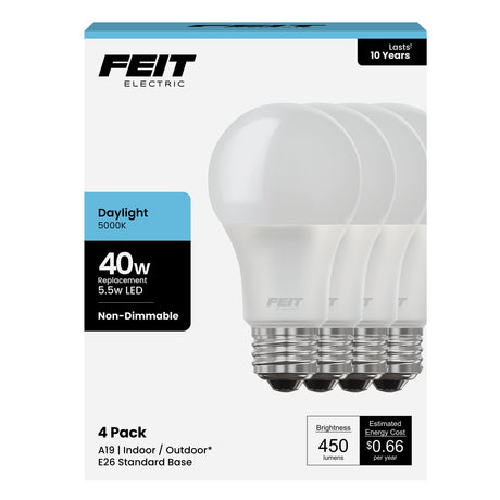 Feit Electric A450/850/10KLED/4 4-Pack