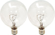 GE Lighting 17722 25 Watt Crystal Clear Vanity Globe Light Bulbs 2 Count