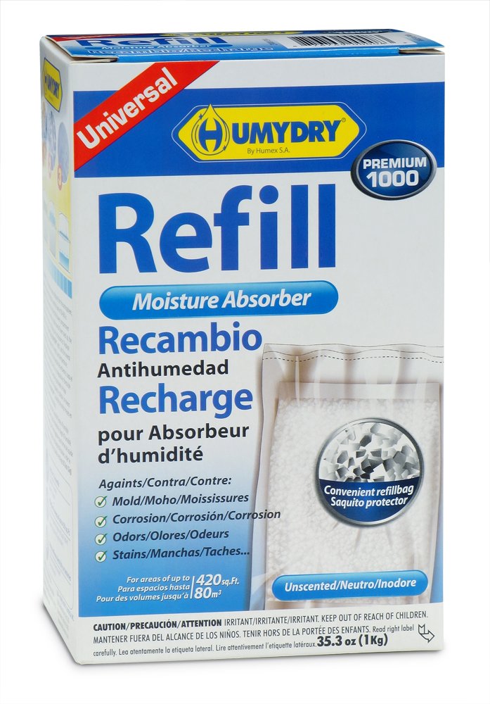 HUMYDRY Unscented Moisture Absorber Refill, 35.3-Ounce