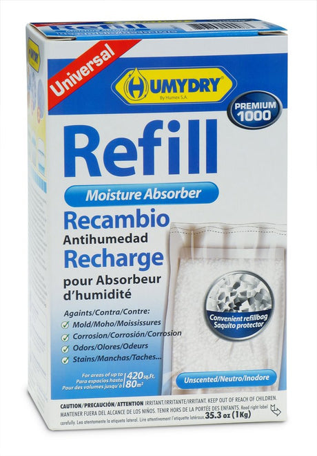 HUMYDRY Unscented Moisture Absorber Refill, 35.3-Ounce