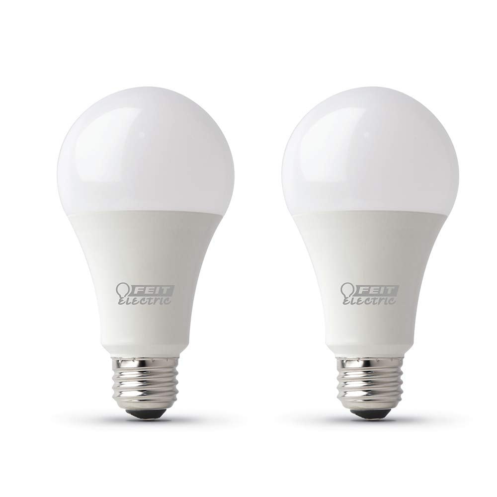 Feit Electric A19 100W Equivalent LED Light Bulbs, Dimmable, 5000k Daylight, 1600 Lumens