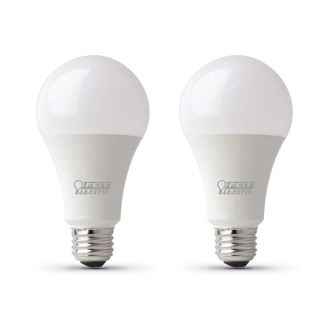 Feit Electric A19 100W Equivalent LED Light Bulbs, Dimmable, 5000k Daylight, 1600 Lumens
