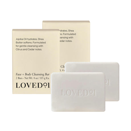 Loved01 Face & Body Cleansing Bar (4 Bars, 4 oz per bar)
