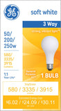 GE Incandescent 250 Watt Soft White A21 3-Way Bulb