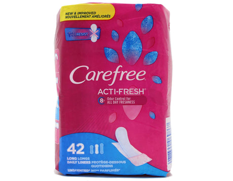Carefree Acti-Fresh Body Shape Pantiliners 42 Liners, Pack of 3