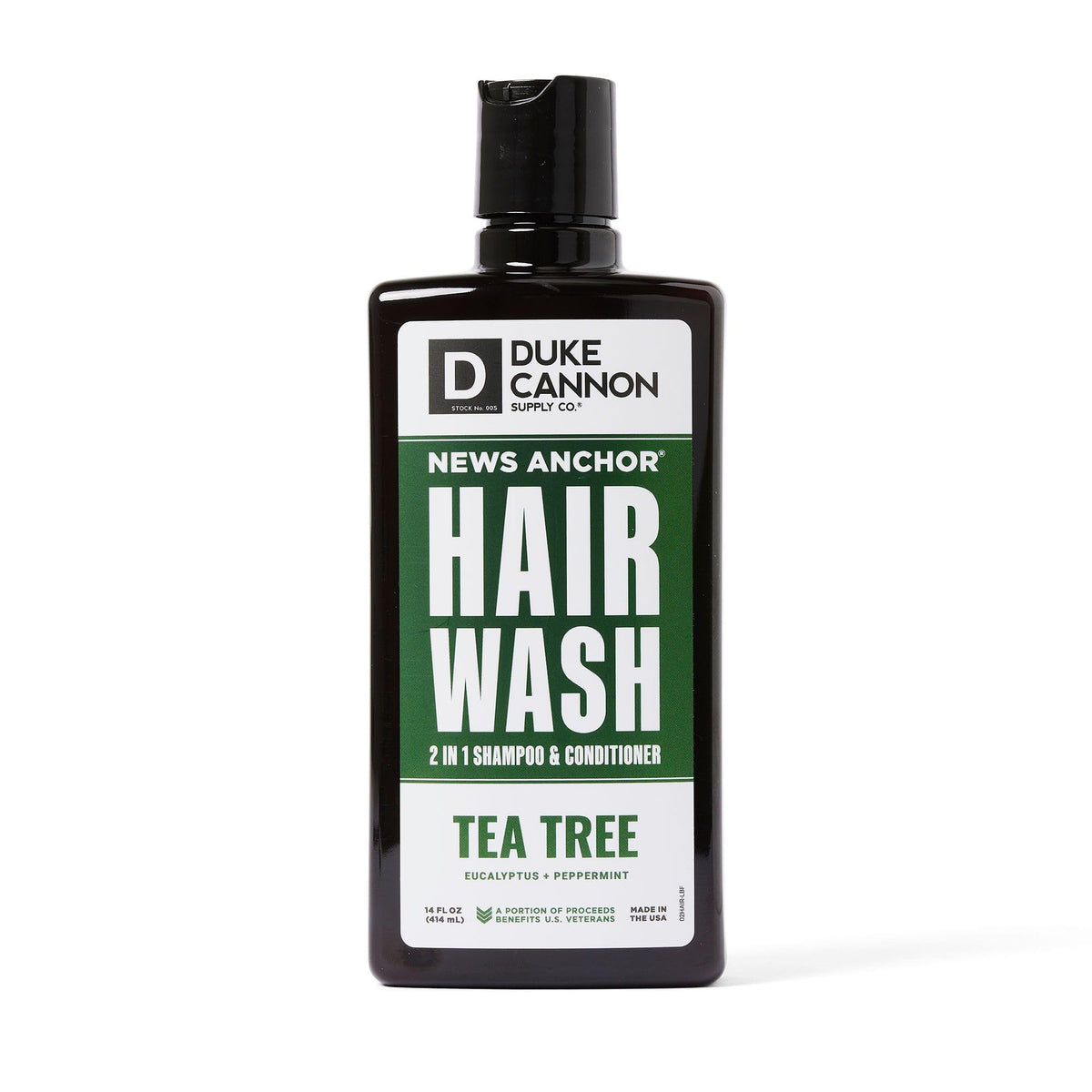 Duke Cannon Supply Co. News Anchor® 2-in-1 Hair Wash - Tea Tree, 14 oz.