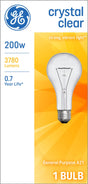 GE Lighting 16069 200-Watt 3780-Lumen A21 Bright Reader Light Bulb, Crystal Clear
