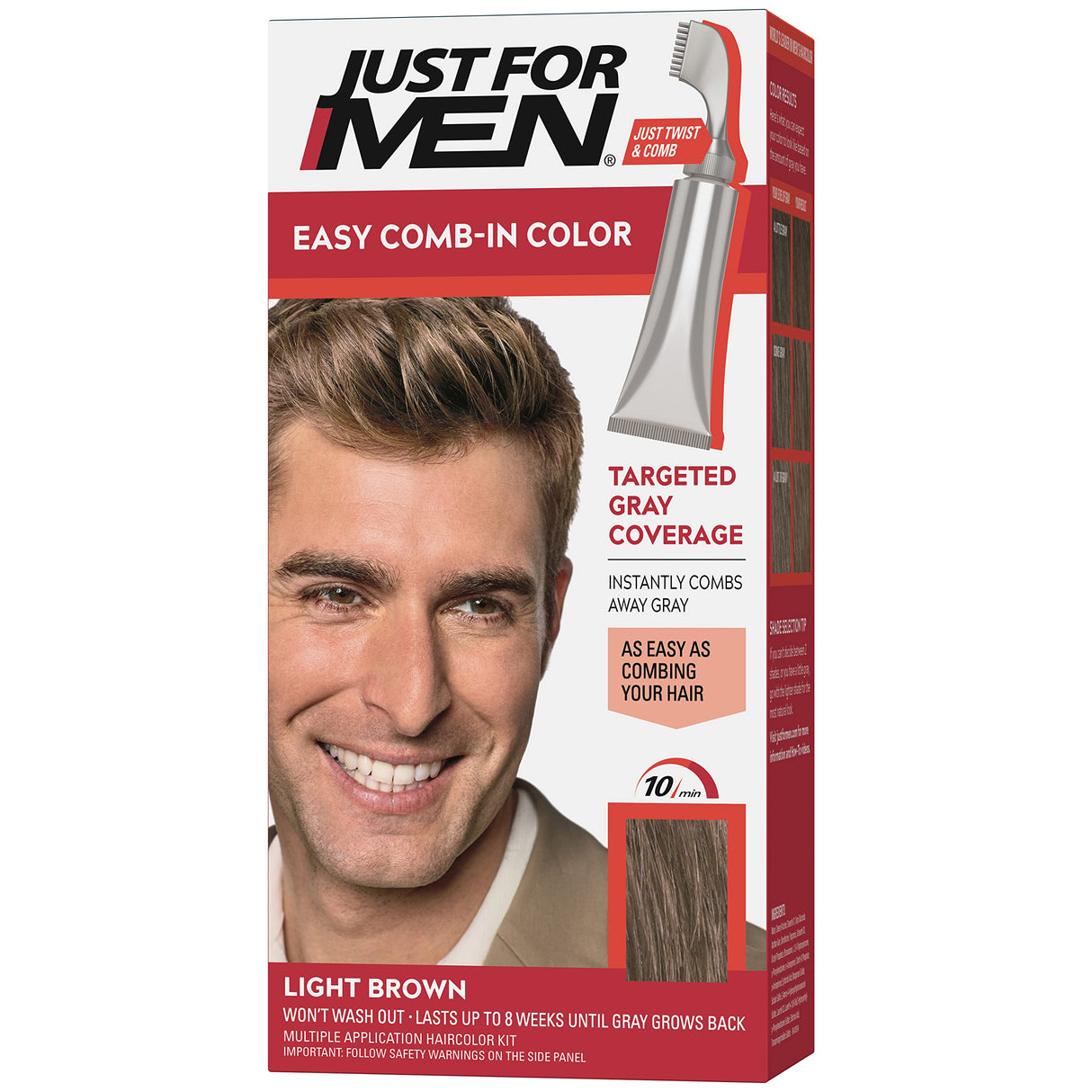 Just For Men Easy Comb-In Color, Light Brown, A-25
