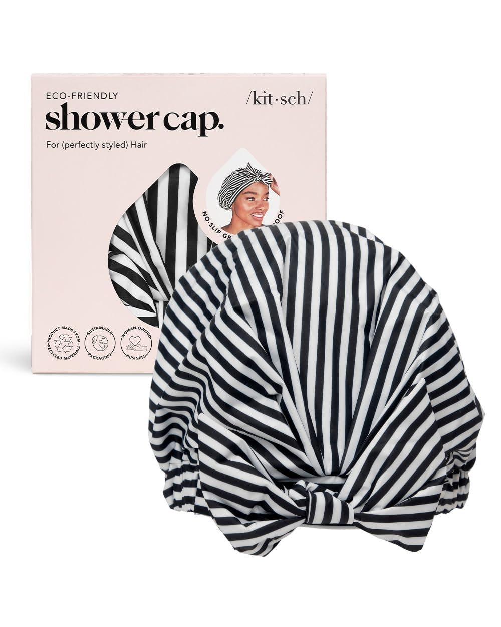 Kitsch Luxury Shower Caps Stripe