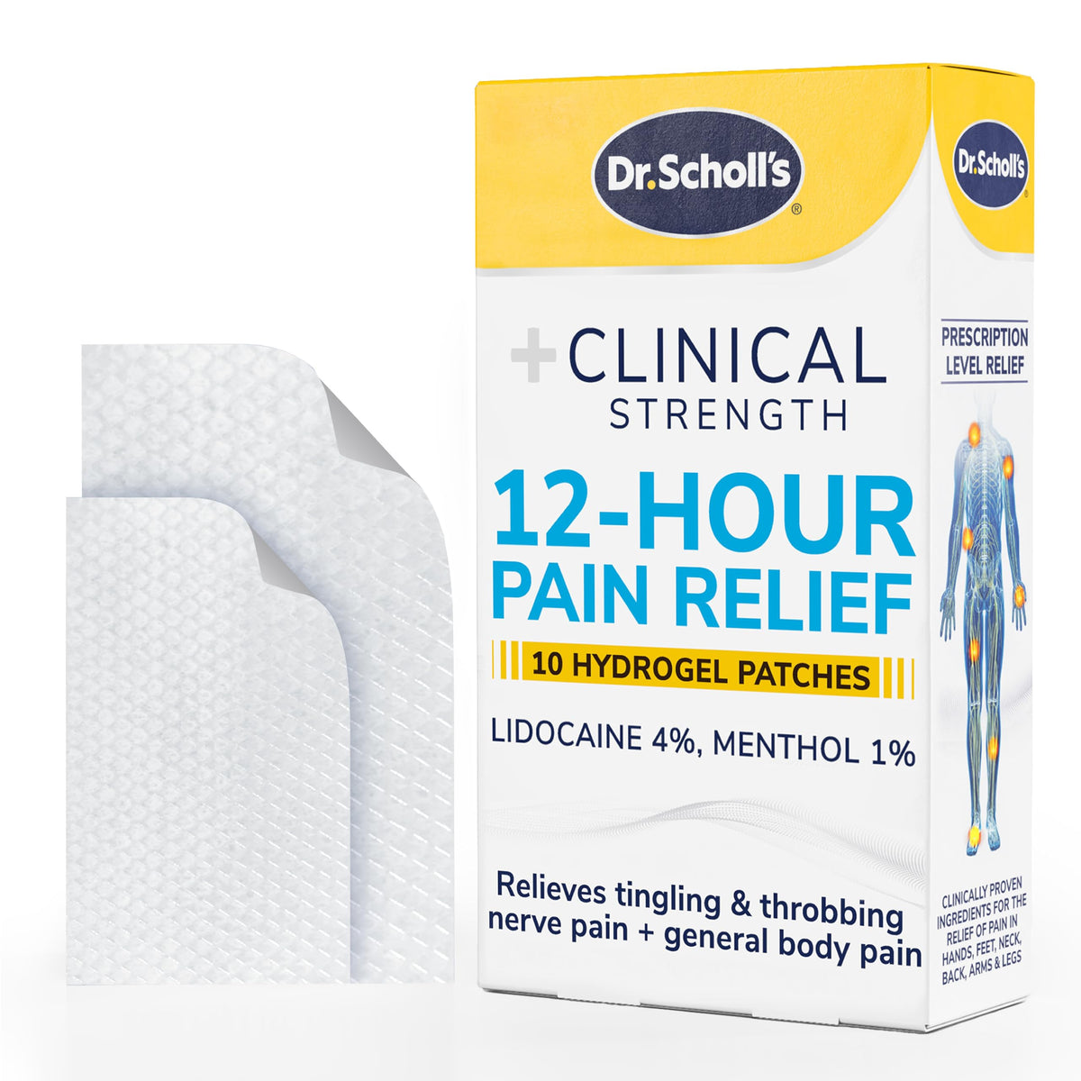 Dr. Scholl’s Clinical Strength 12-Hour Pain Relief Hydrogel Patches 10ct