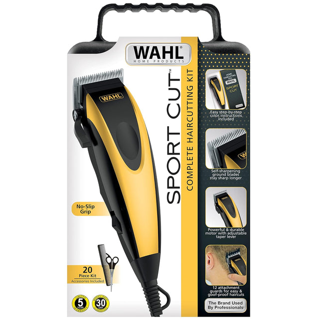 Wahl 20-Piece Combo Sport Cut No-Slip Self Sharpening Complete Clippers Haircut Kit 