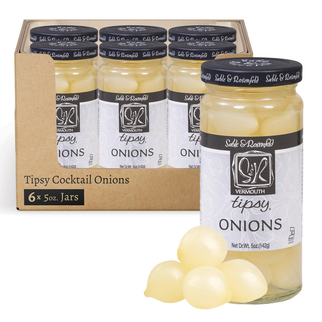 Sable & Rosenfeld Vermouth Tipsy Onions, 5-Ounce Glass Jars (Pack of 6)