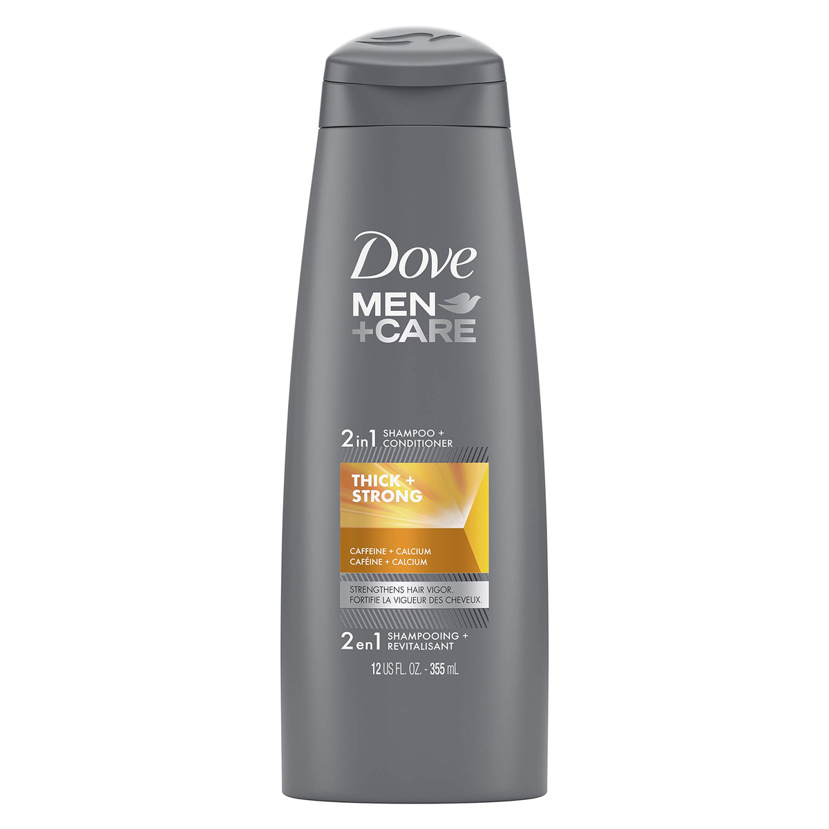Dove Men+Care 2 in 1 Shampoo and Conditioner, Thick and Strong 12 Ounce