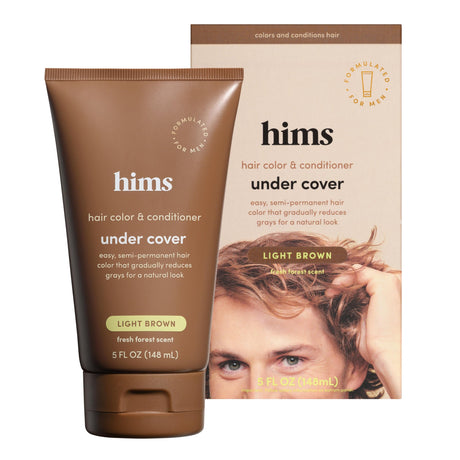 HIMS & HERS Under Cover Hair Color & Conditioner - Light Brown Color