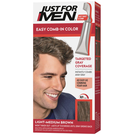 Just For Men Easy Comb-In Color Light-Medium Brown