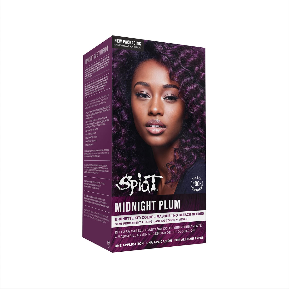 Splat Midnight Plum Semi Permanent Hair Dye Box Kit